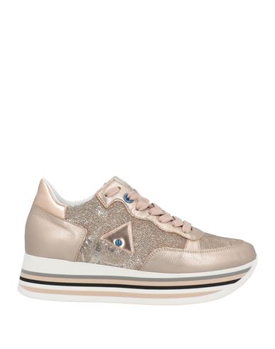 Ed Parrish Woman Sneakers Rose Gold Size 7 Soft Leather Textile