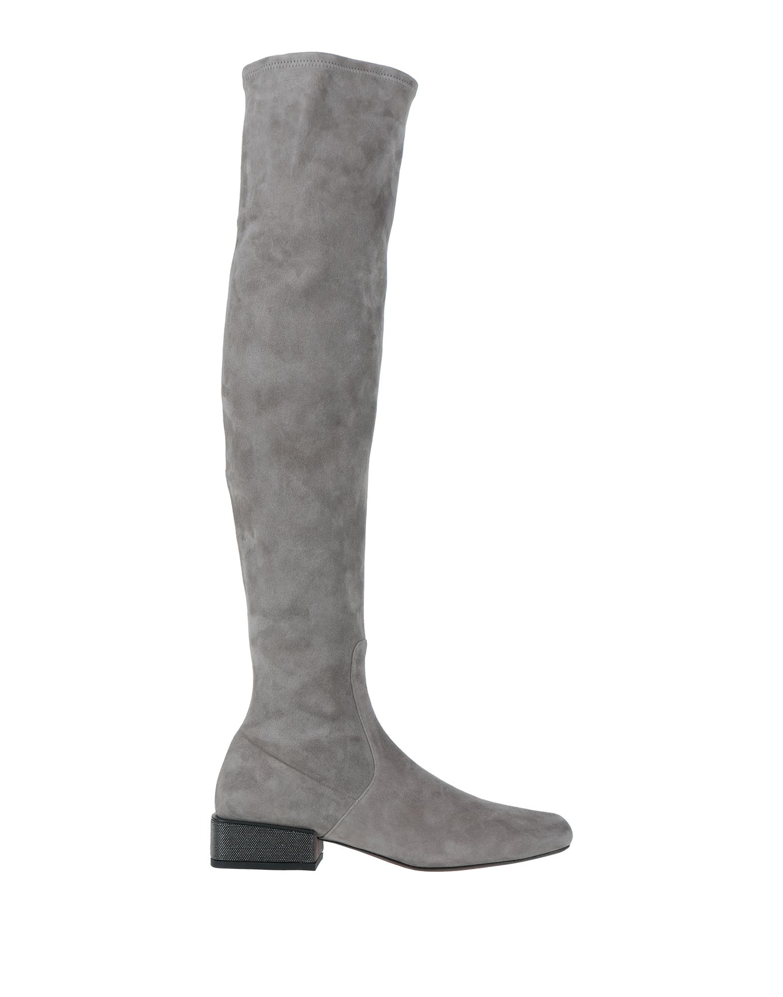 Brunello Cucinelli Knee Boots In Grey