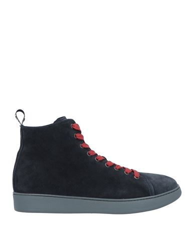 Nero Giardini Man Sneakers Midnight Blue Size 12 Soft Leather