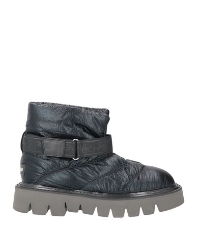 Elena Iachi Woman Ankle Boots Black Size 8 Textile Fibers, Leather