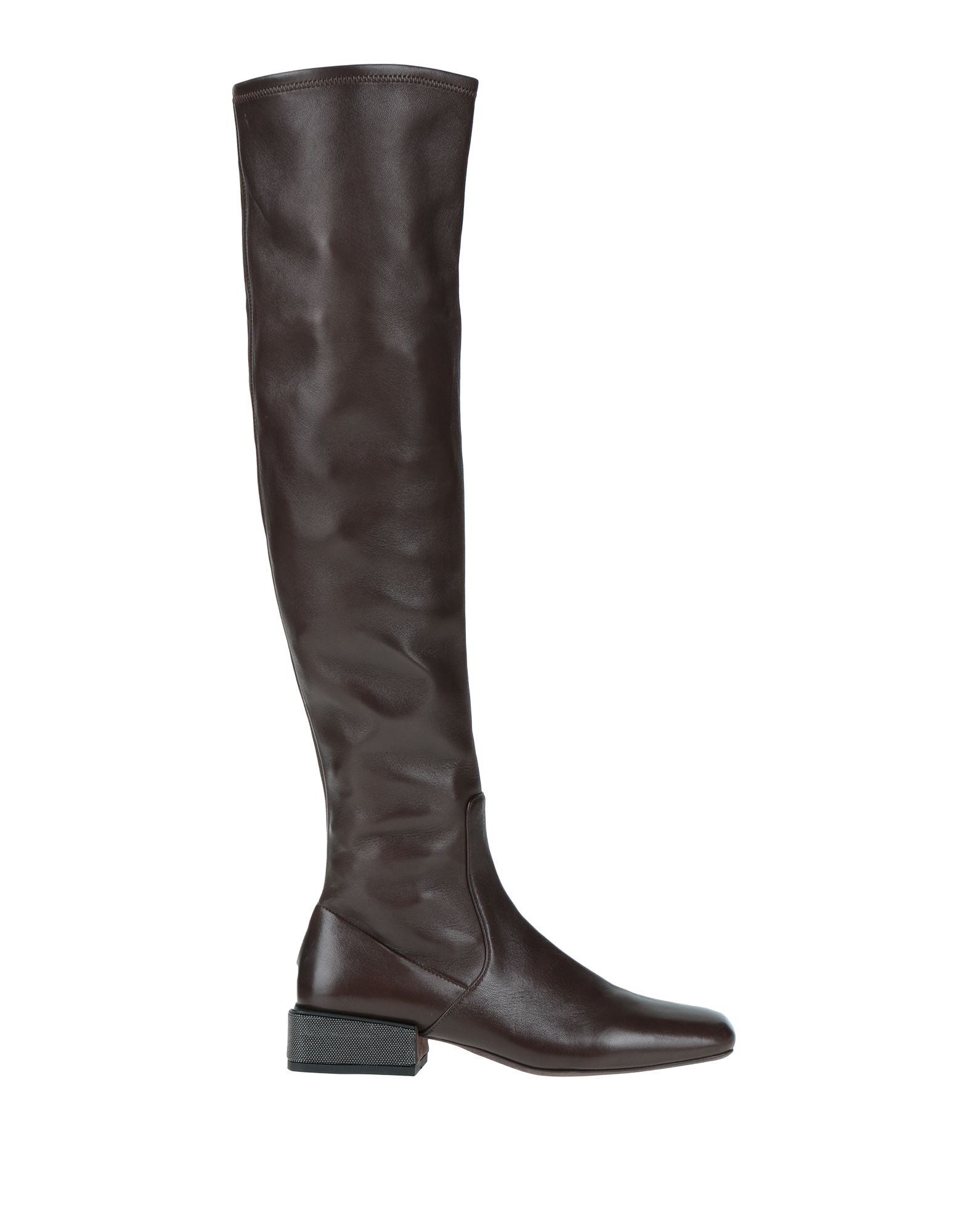 Brunello Cucinelli Knee Boots In Dark Brown