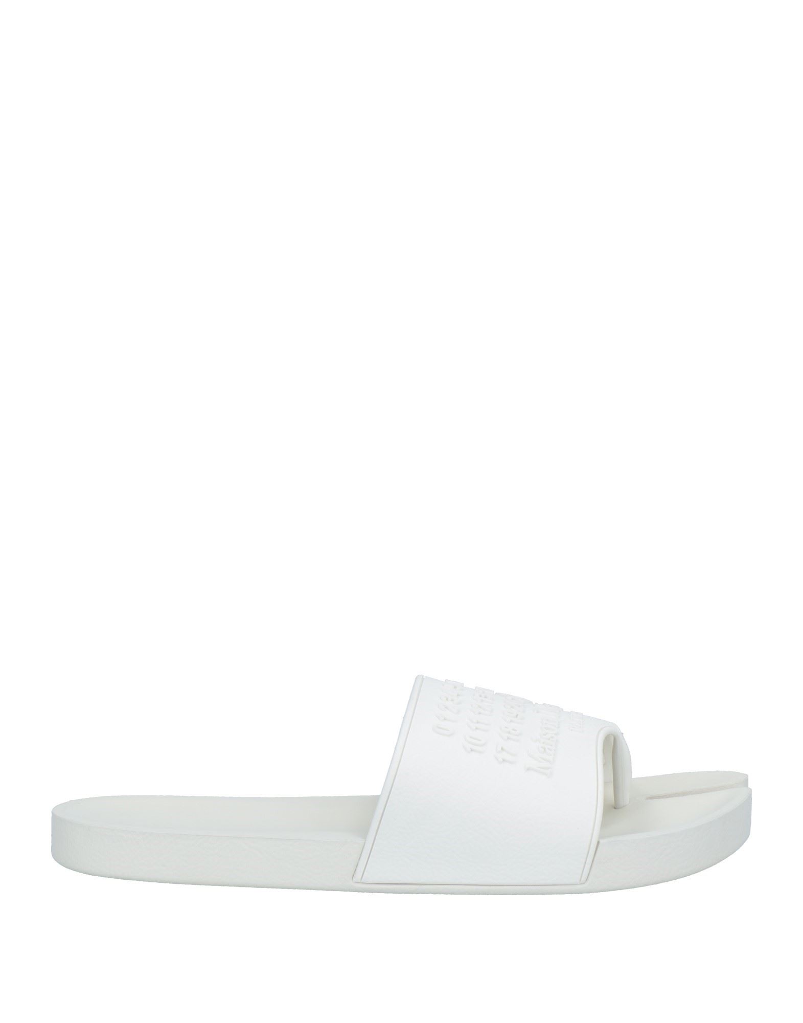 Shop Maison Margiela Man Thong Sandal White Size 9 Rubber