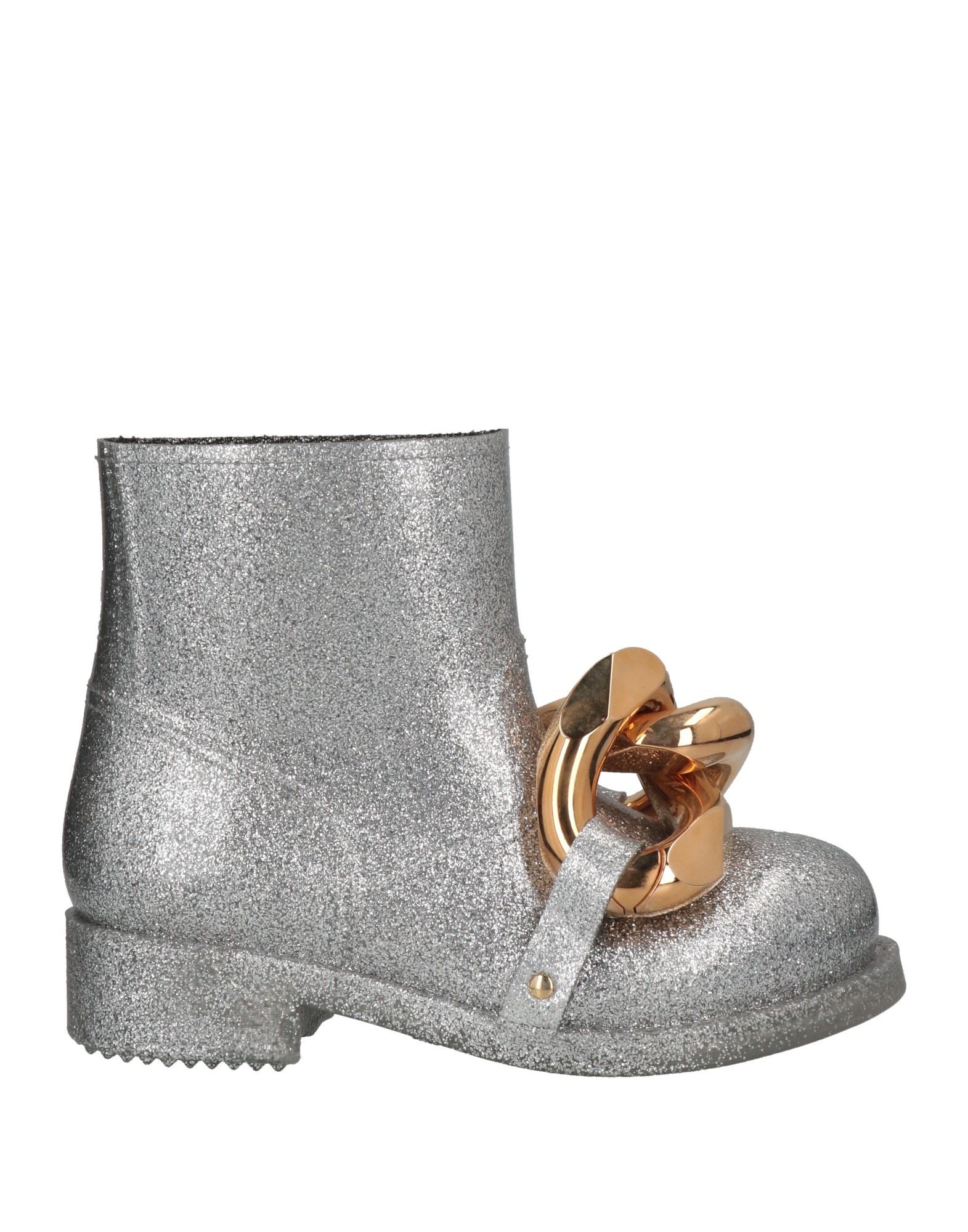 Jw Anderson Chain Glitter Ankle Boots In Silver