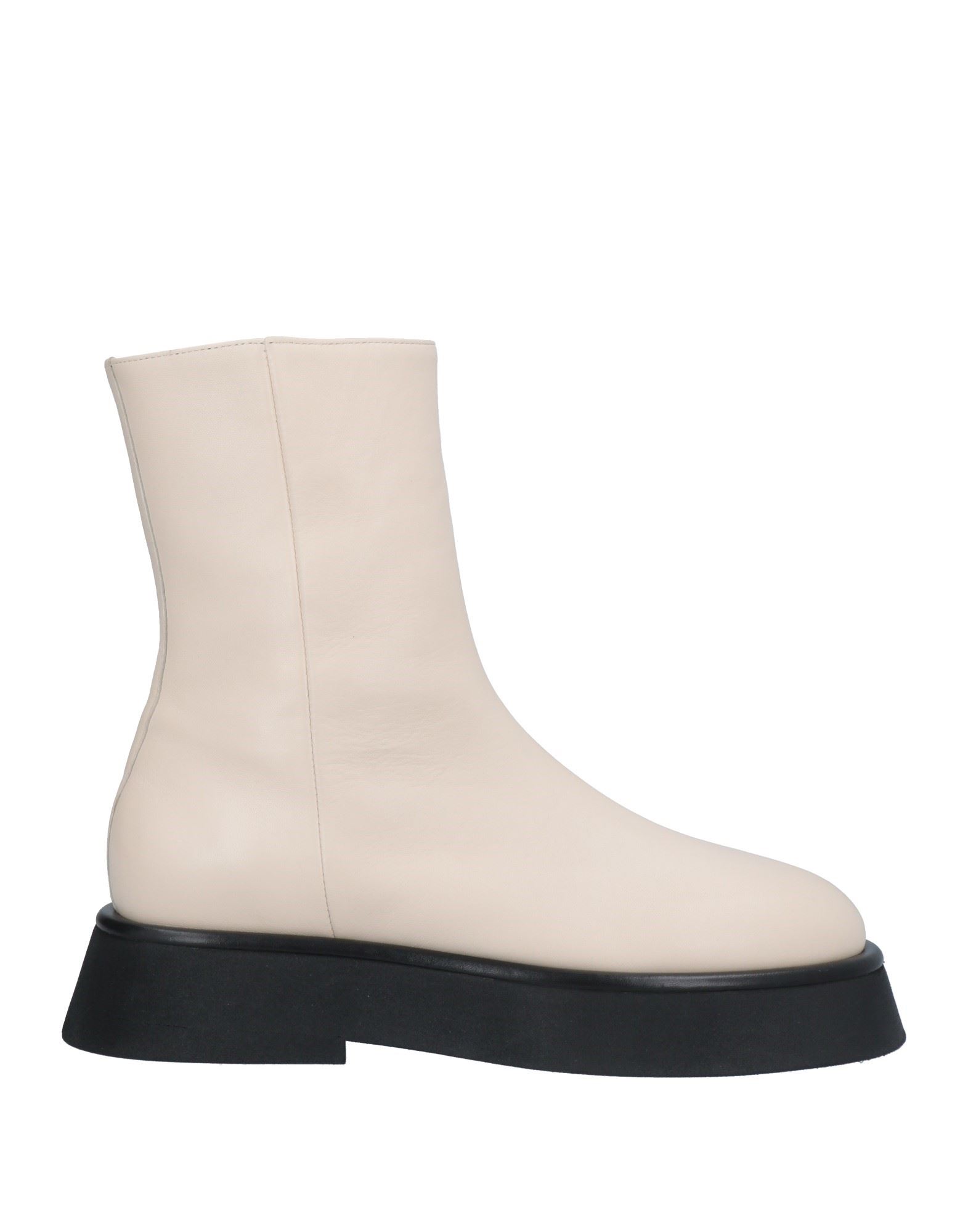 Wandler Shearling-trim Leather Boots In Beige
