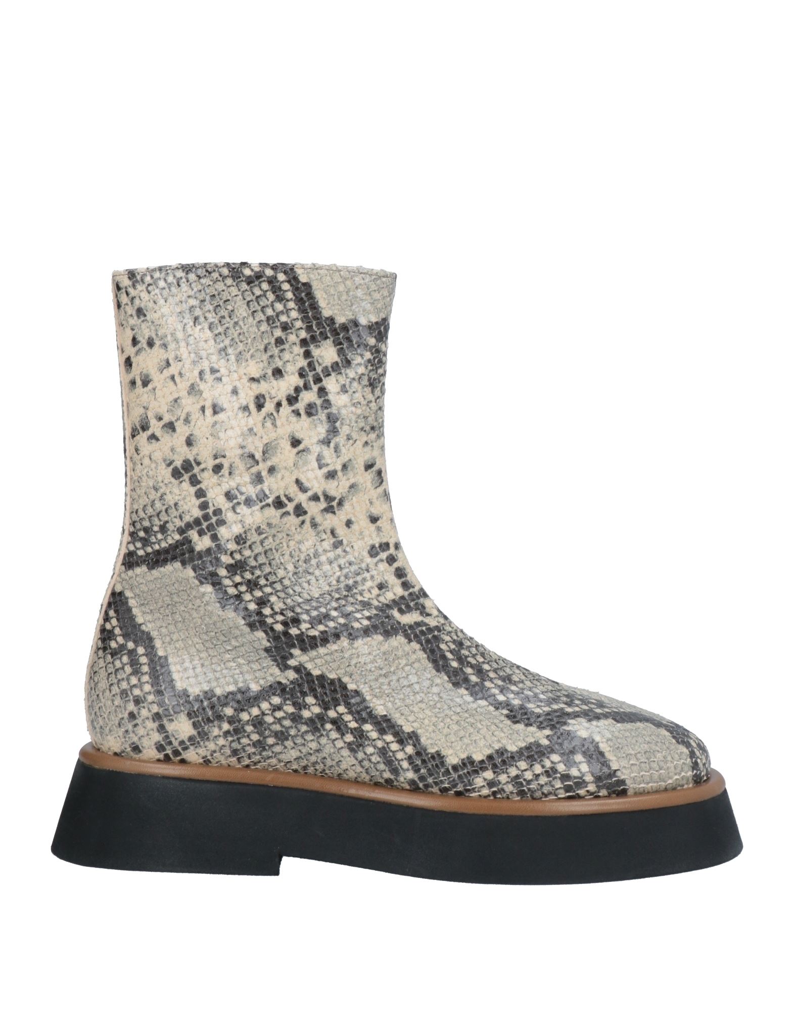 WANDLER WANDLER WOMAN ANKLE BOOTS GREY SIZE 7 GOAT SKIN
