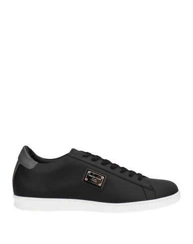 Philipp Plein Man Sneakers Black Size 8 Soft Leather