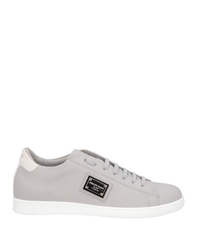 Philipp Plein Man Sneakers Light Grey Size 9 Soft Leather