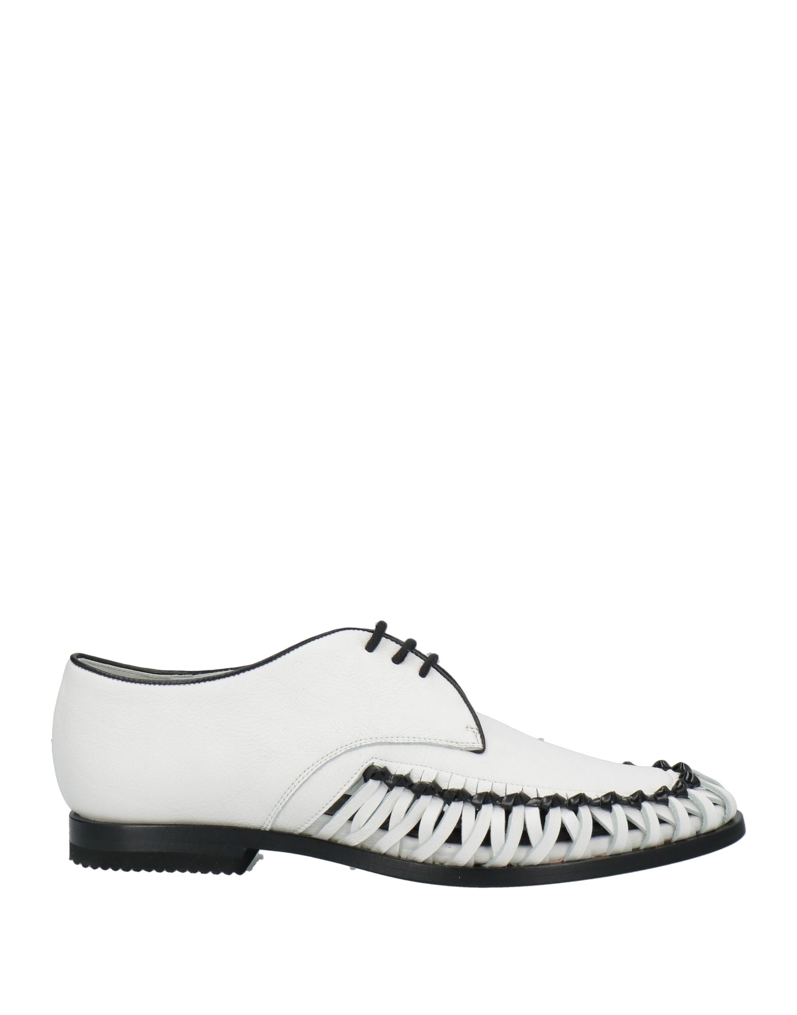 Stephen Venezia Lace-up Shoes In White