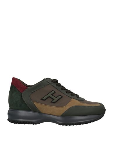 Hogan Man Sneakers Military Green Size 12 Soft Leather