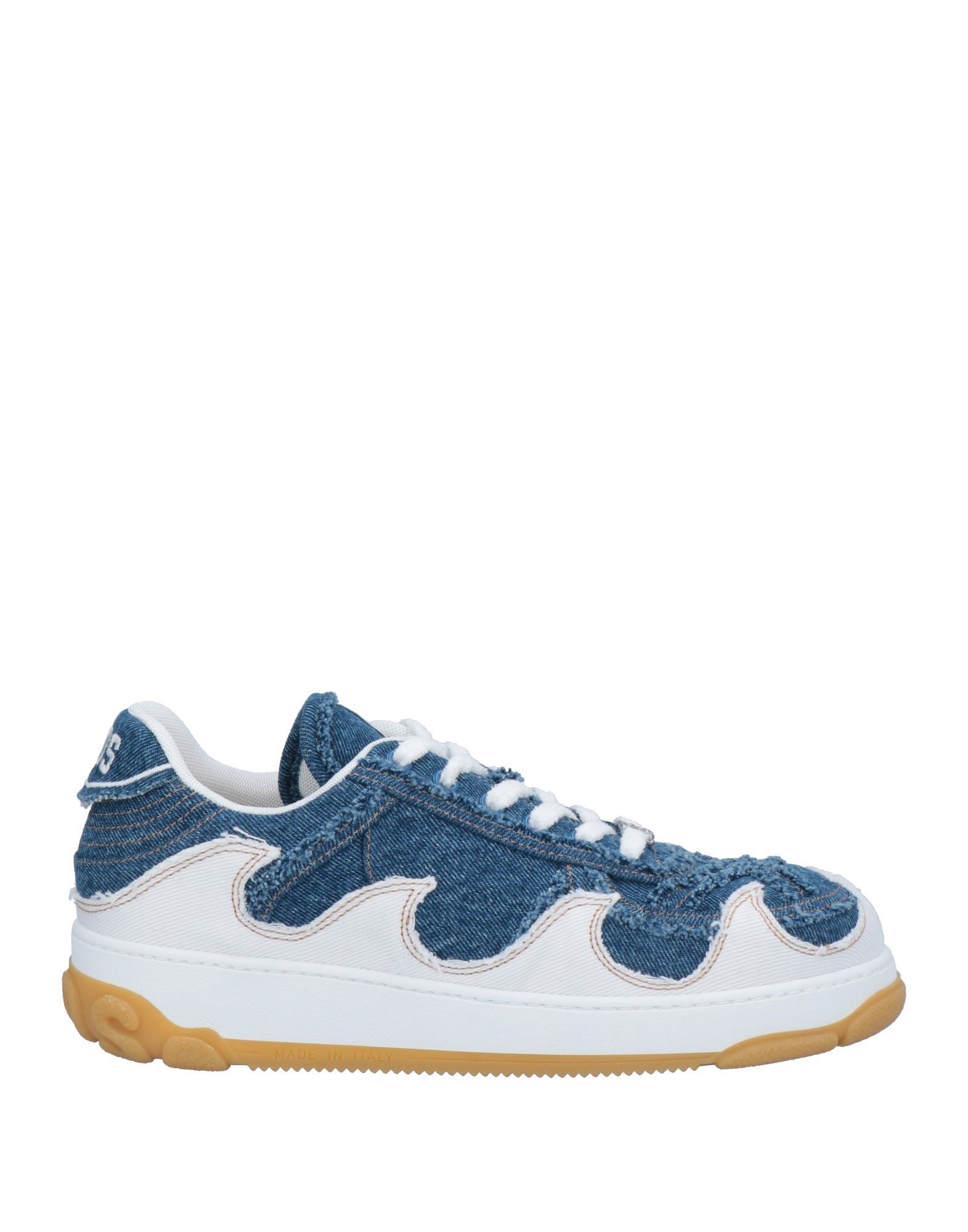 Shop Gcds Man Sneakers Blue Size 7 Textile Fibers