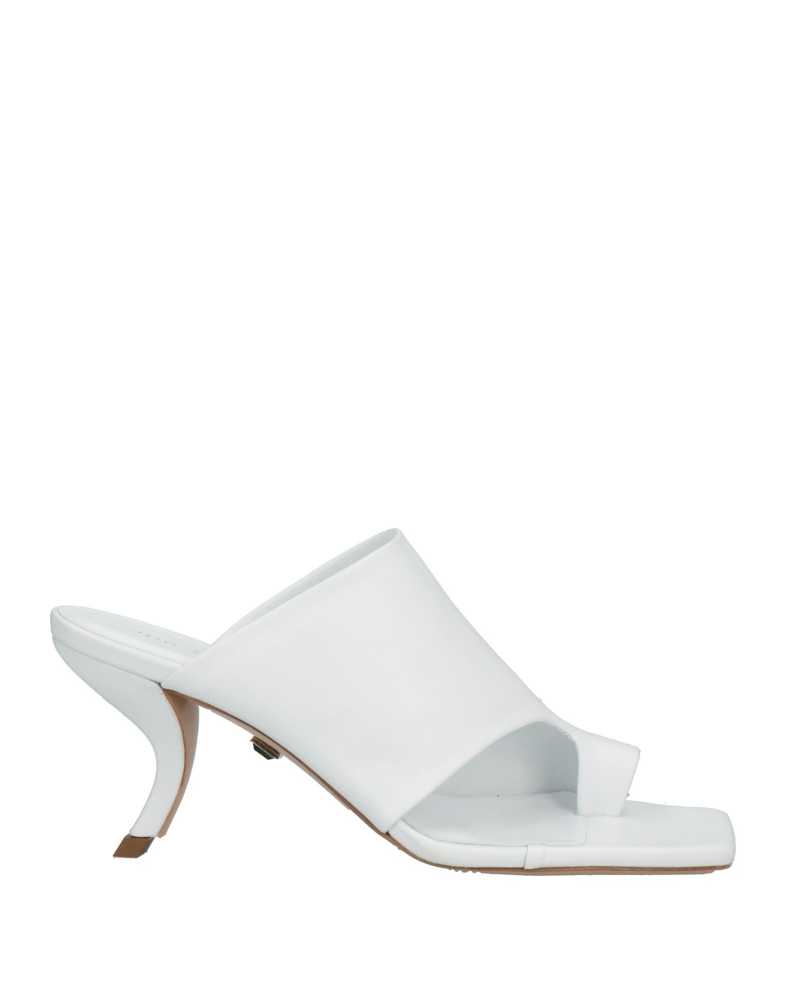 Shop Ilio Smeraldo Woman Thong Sandal White Size 9 Soft Leather