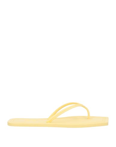 Carlotha Ray Woman Toe Strap Sandals Yellow Size 9-10 Rubber