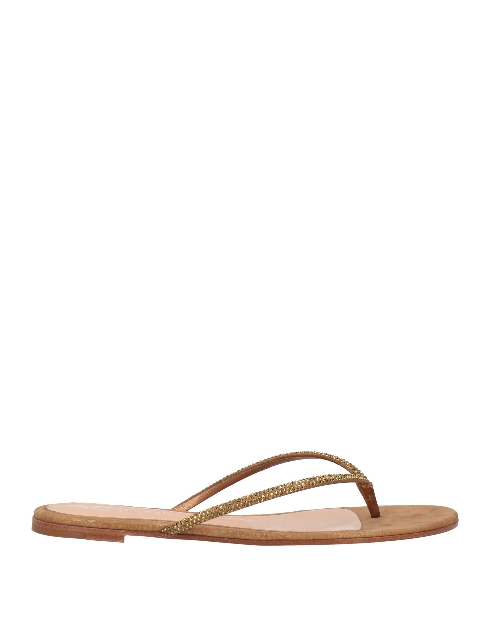 Gianvito Rossi Toe Strap Sandals In Gold