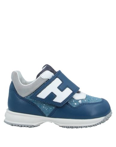 Hogan Babies'  Toddler Boy Sneakers Midnight Blue Size 10c Leather, Textile Fibers