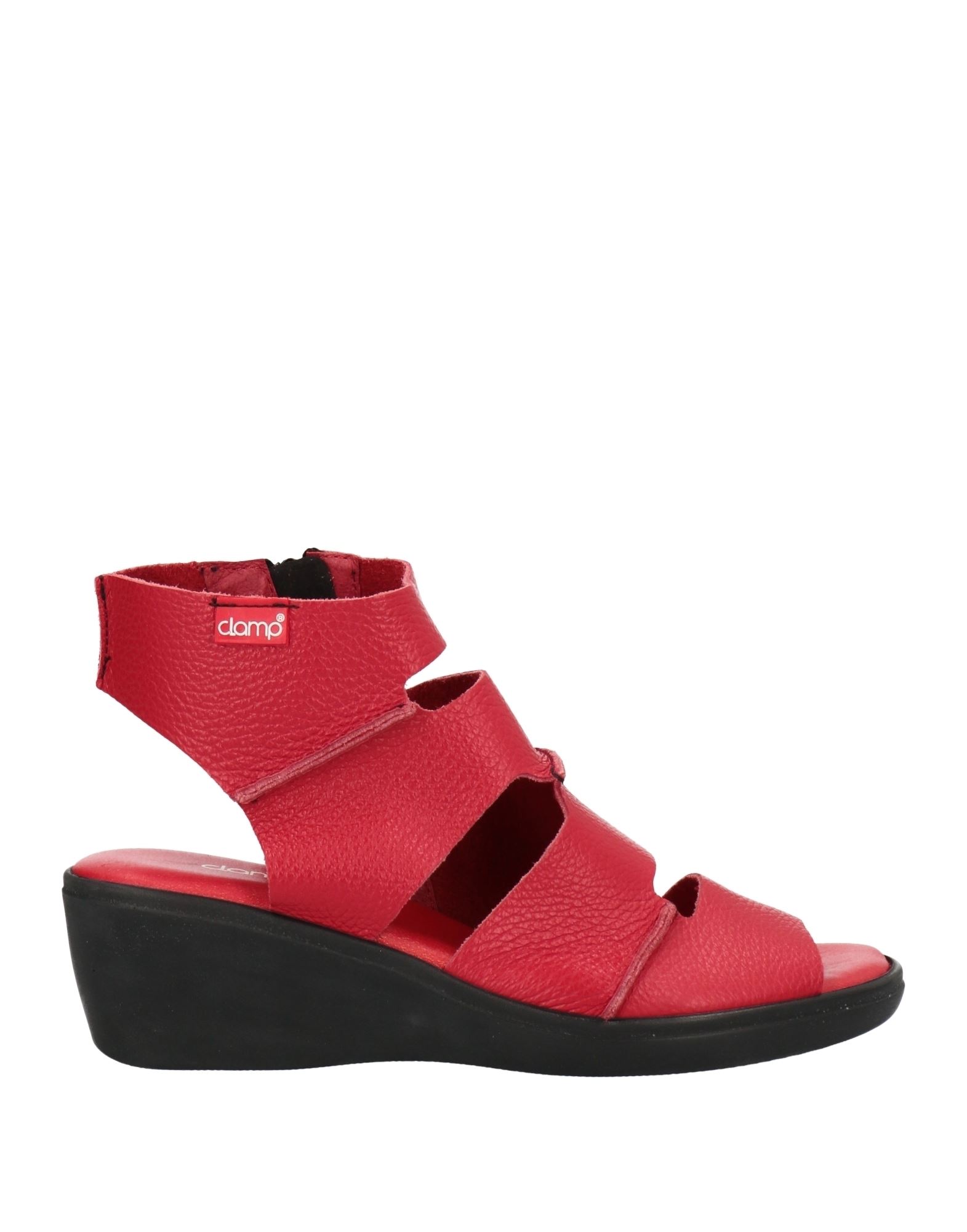 Clamp Sandals In Red