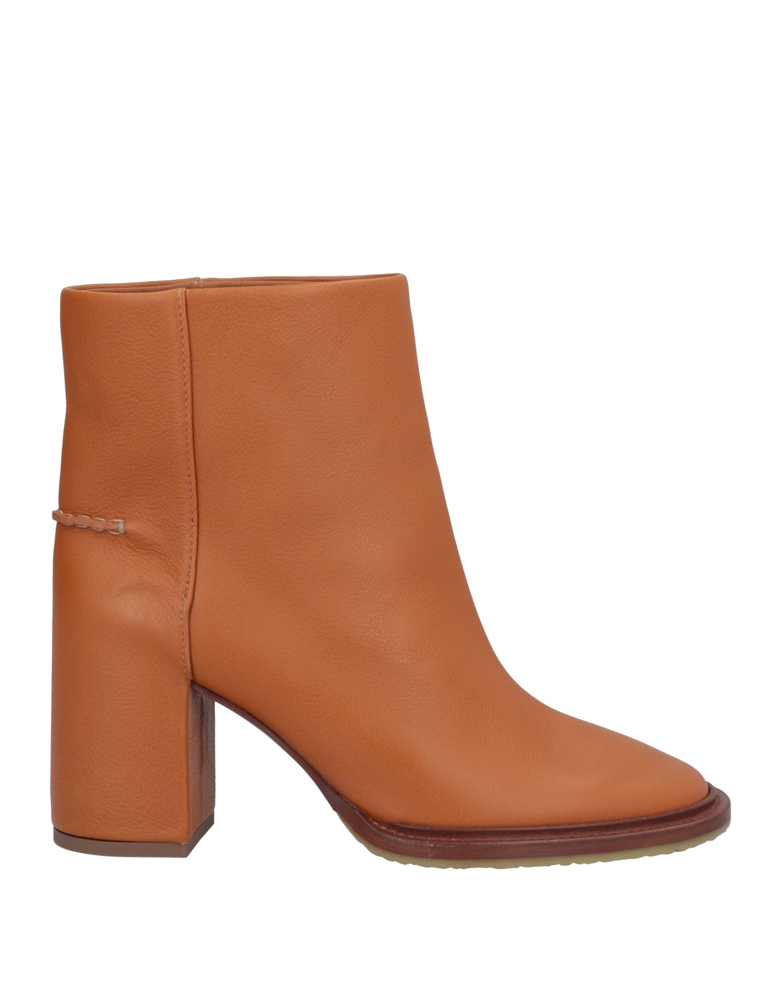 Shop Chloé Woman Ankle Boots Tan Size 6.5 Soft Leather In Brown