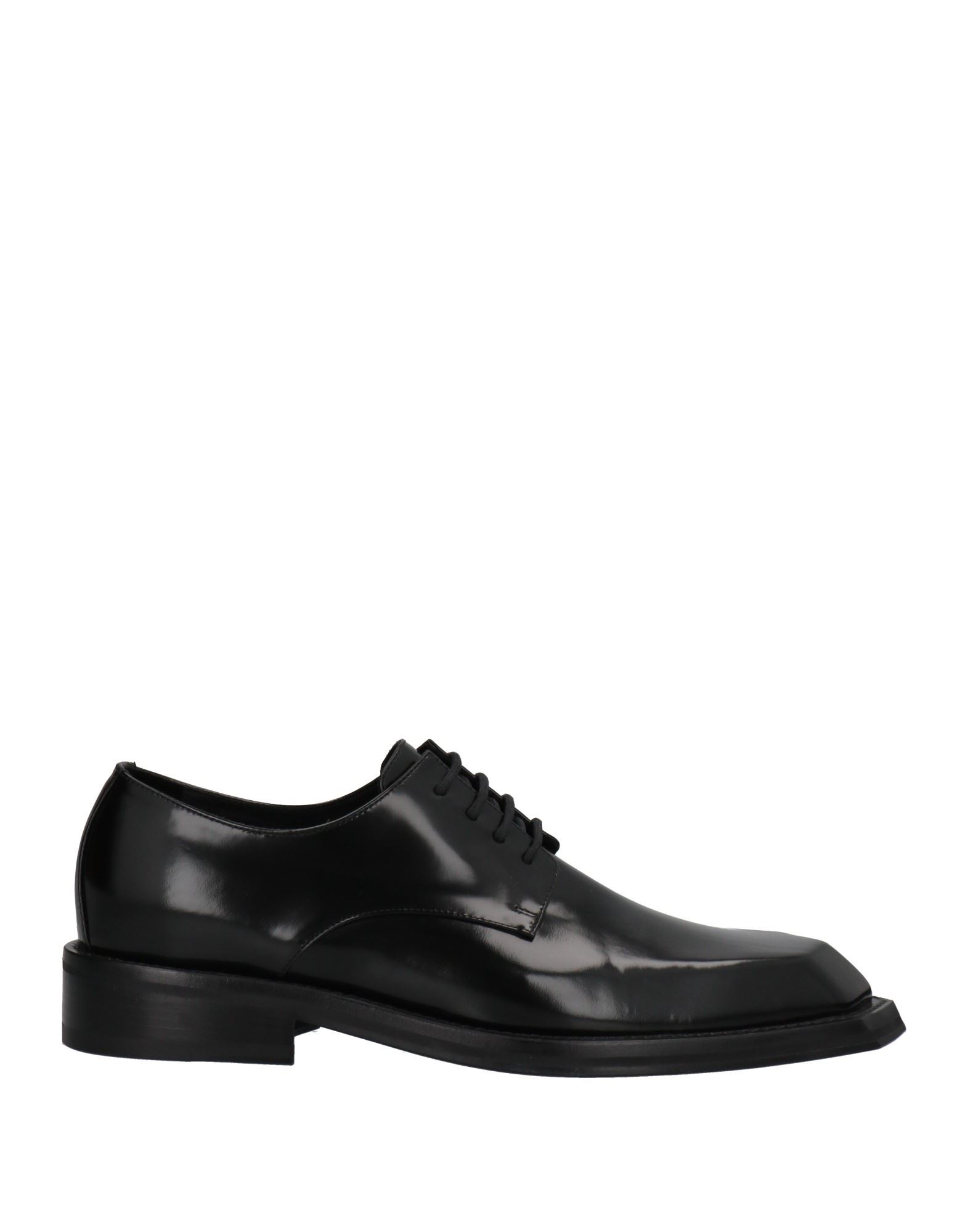 Martine Rose Geometric-toe Leather Lace-up Shoes in Black