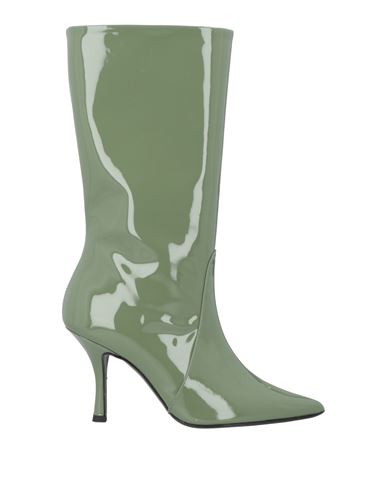 Marc Ellis Woman Boot Sage Green Size 6 Soft Leather In Gray