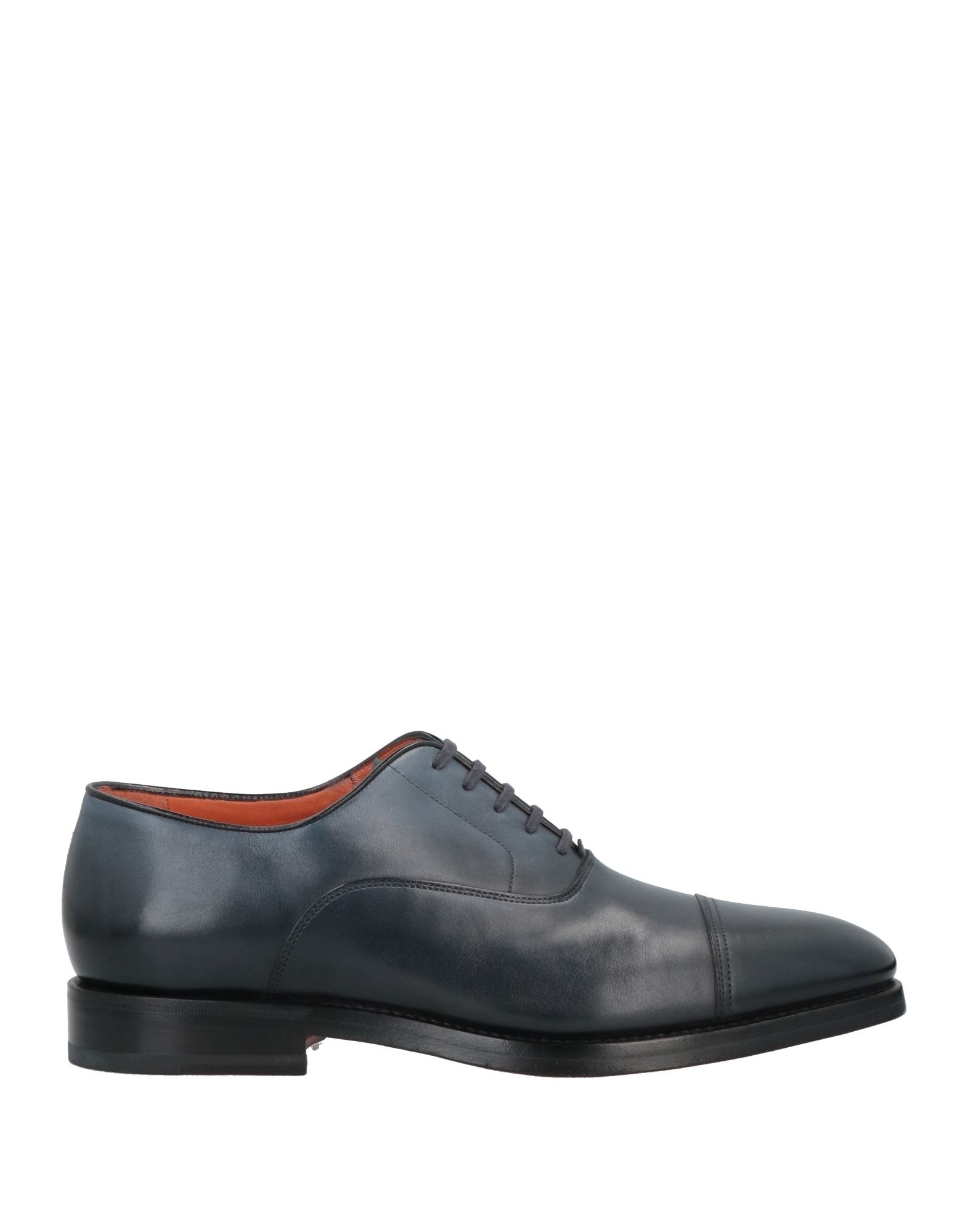 Santoni Lace-up Shoes In Dark Blue