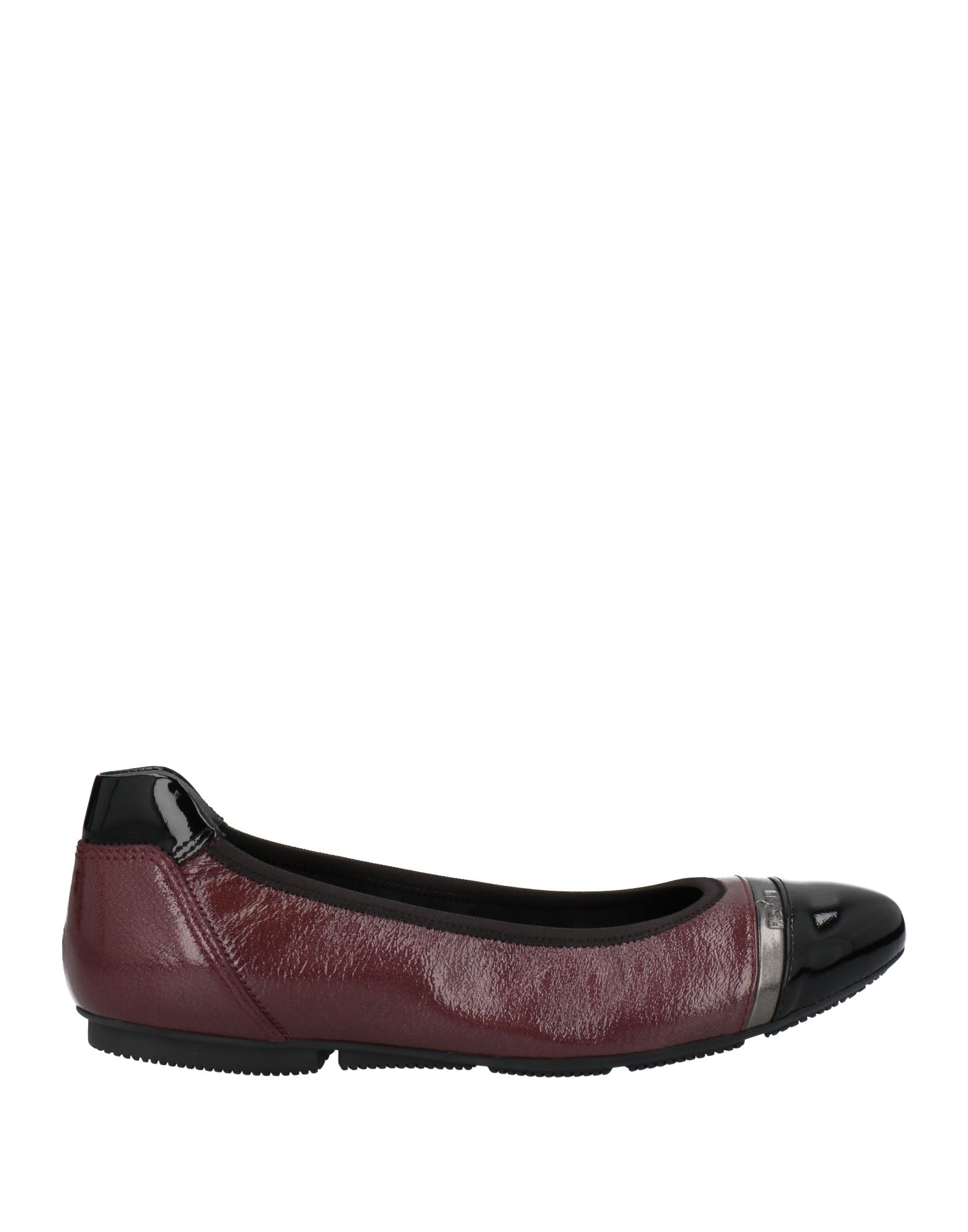 Hogan Ballet Flats In Maroon