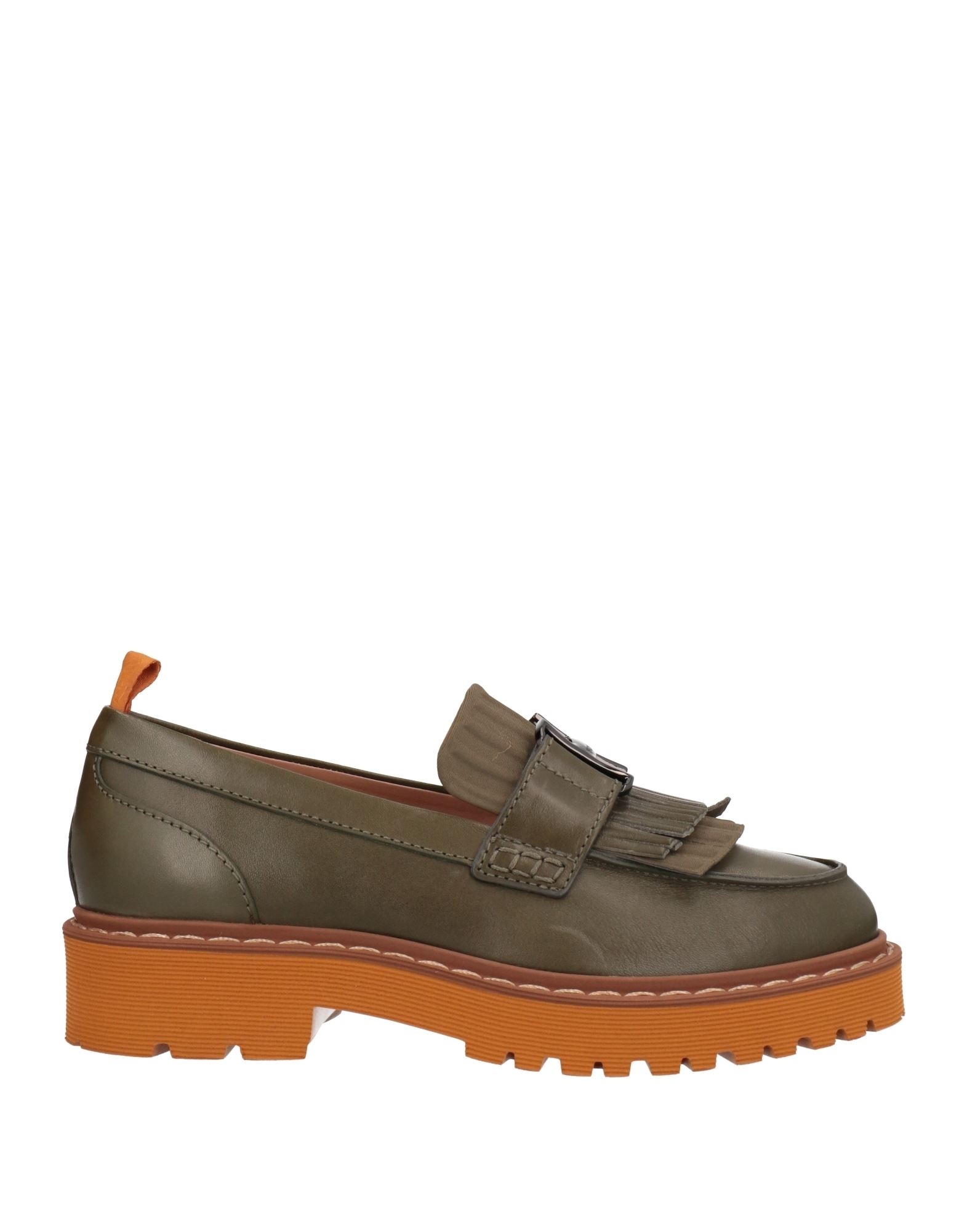 Hogan Loafers In Military Green