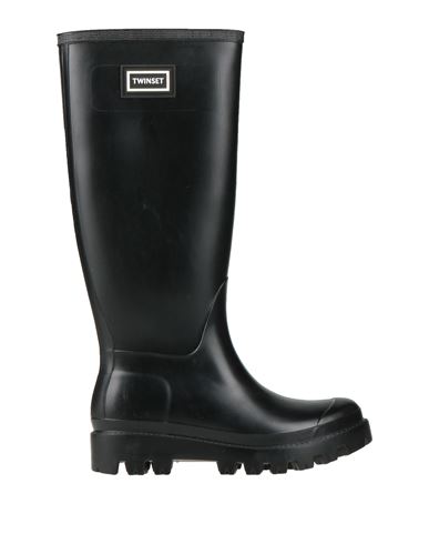 Twinset Woman Knee Boots Black Size 11 Rubber