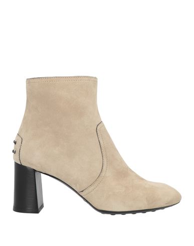 Tod's Woman Ankle Boots Sand Size 8 Soft Leather In Beige