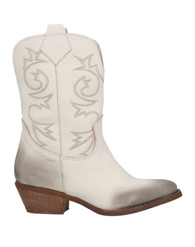 Islo Isabella Lorusso Woman Ankle Boots Ivory Size 8 Calfskin In White