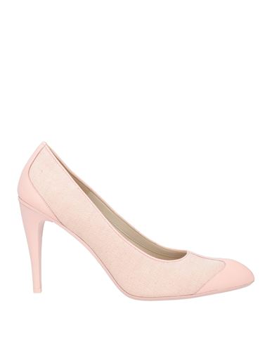 Max Mara Woman Pumps Pink Size 9 Soft Leather, Textile Fibers