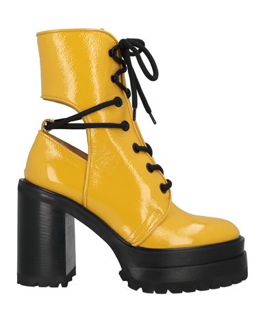 Agl Attilio Giusti Leombruni Agl Woman Ankle Boots Yellow Size 10 Soft Leather