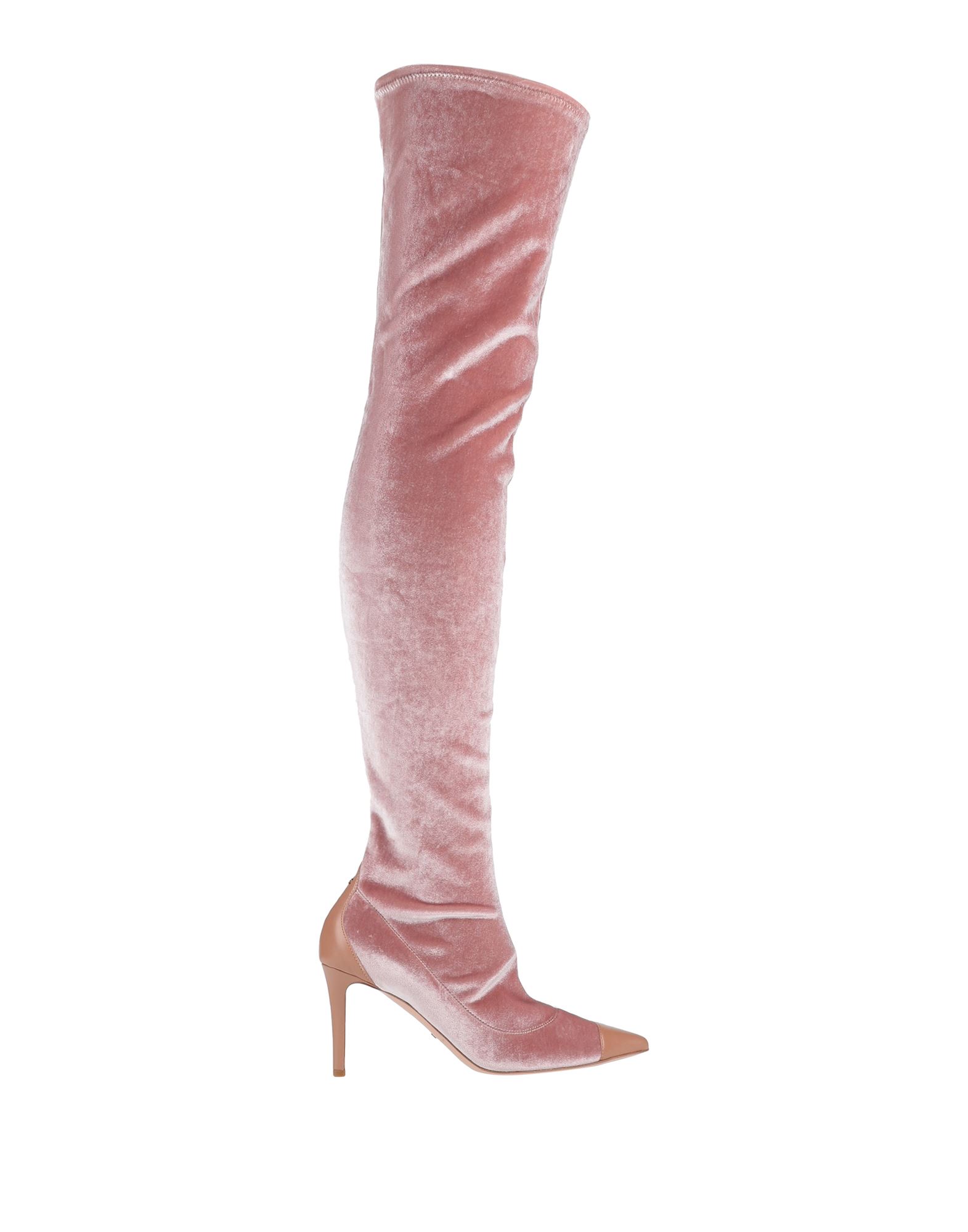 Elisabetta Franchi Knee Boots In Pastel Pink