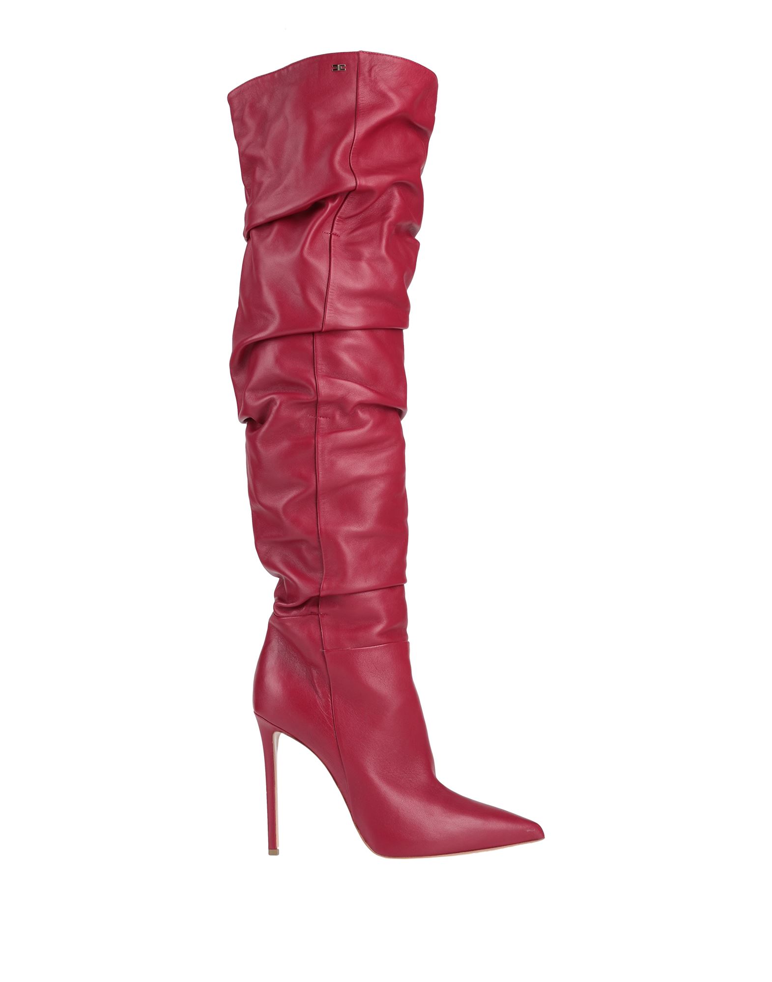Elisabetta Franchi Knee Boots In Red