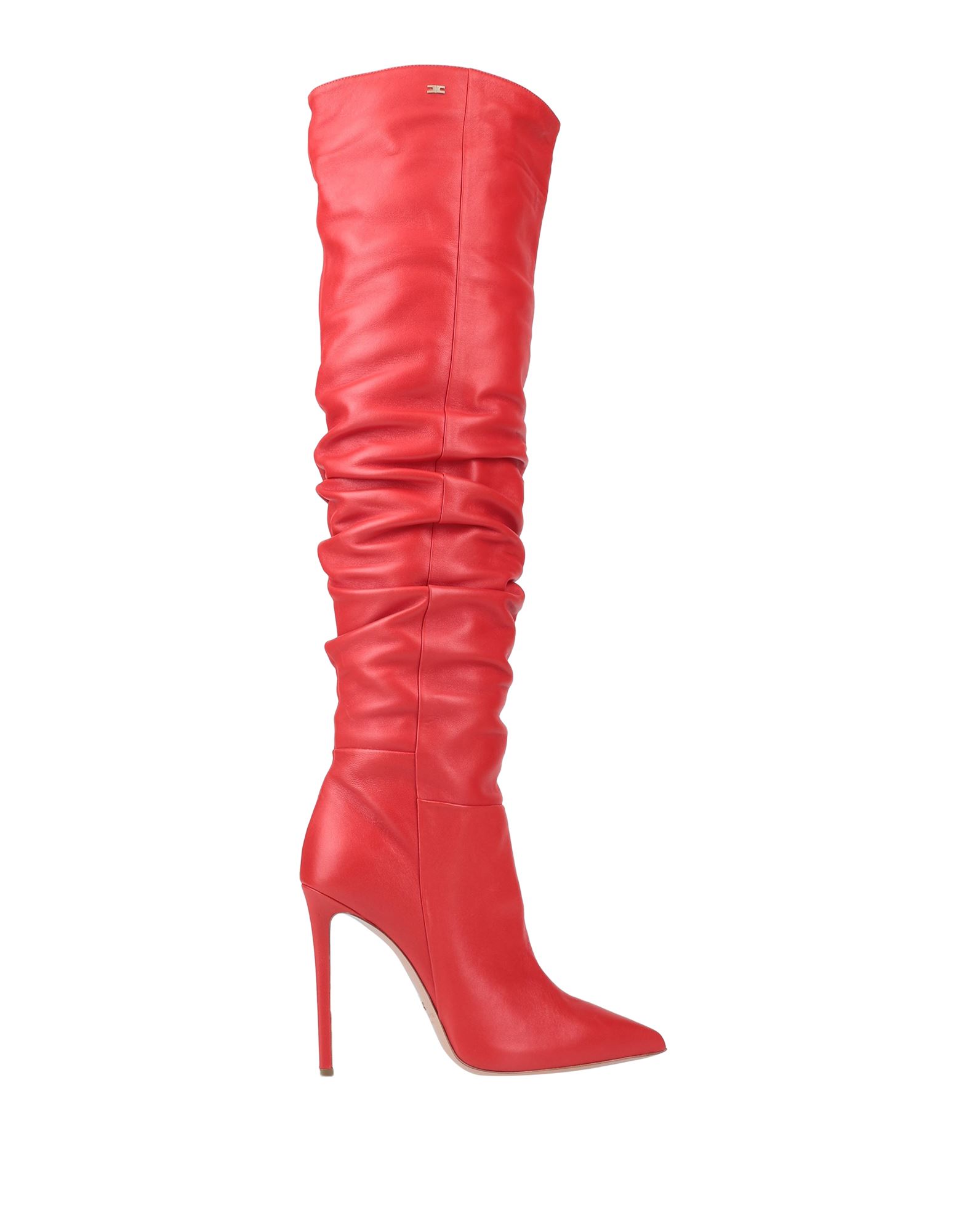 Elisabetta Franchi Woman Boot Red Size 5 Soft Leather