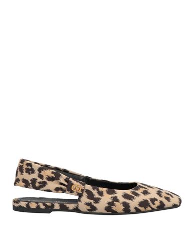 Dior Woman Ballet Flats Beige Size 8 Textile Fibers In Brown