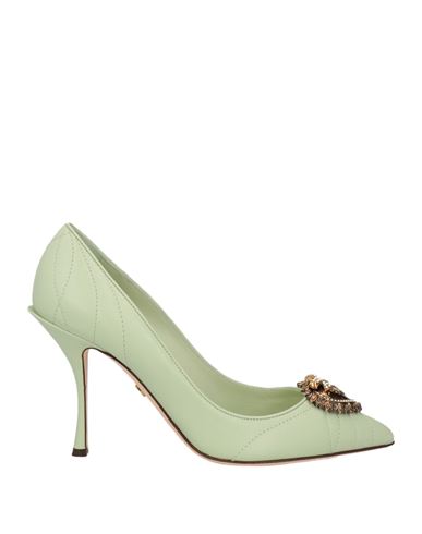 Dolce & Gabbana Woman Pumps Light Green Size 8.5 Soft Leather