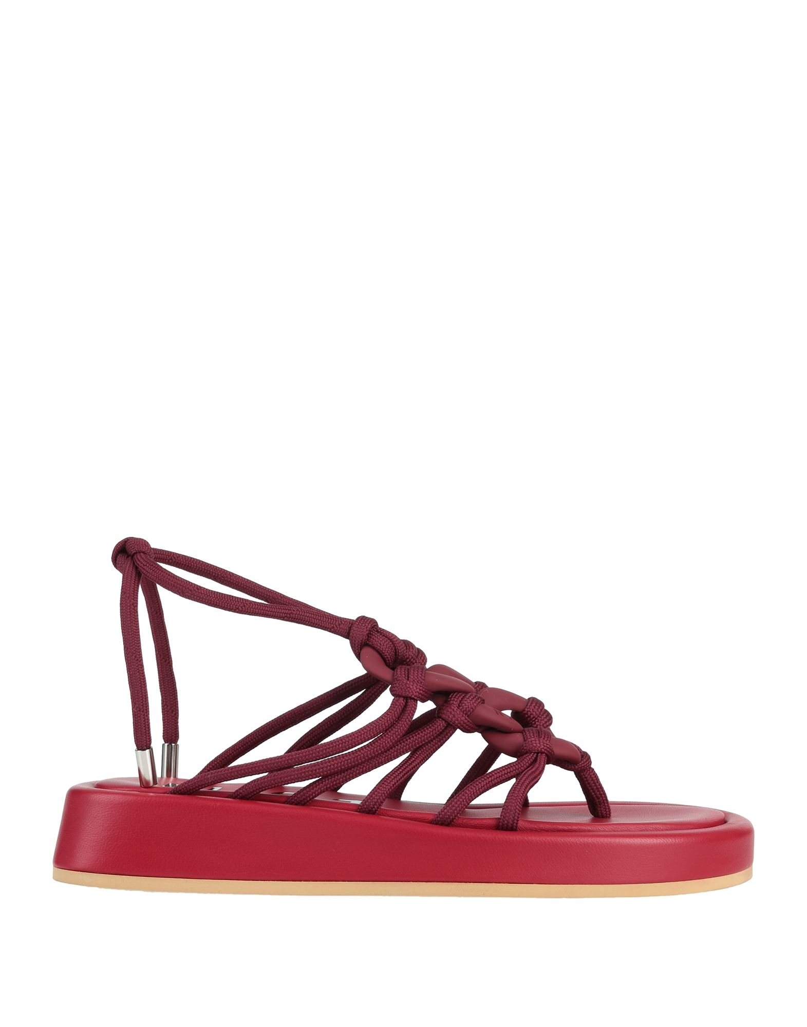Ndegree21 Toe Strap Sandals In Red