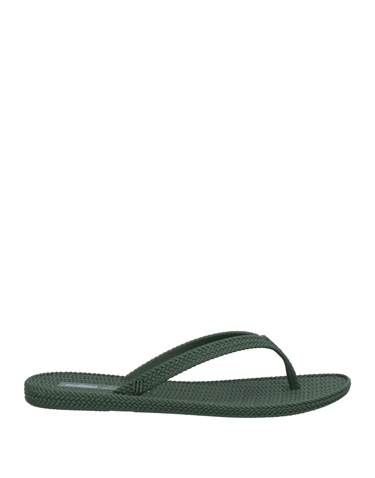 Melissa + Salinas Toe Strap Sandals In Military Green