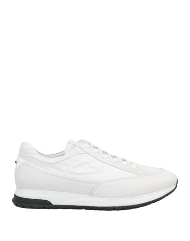 Alberto Guardiani Man Sneakers White Size 12 Soft Leather, Textile Fibers