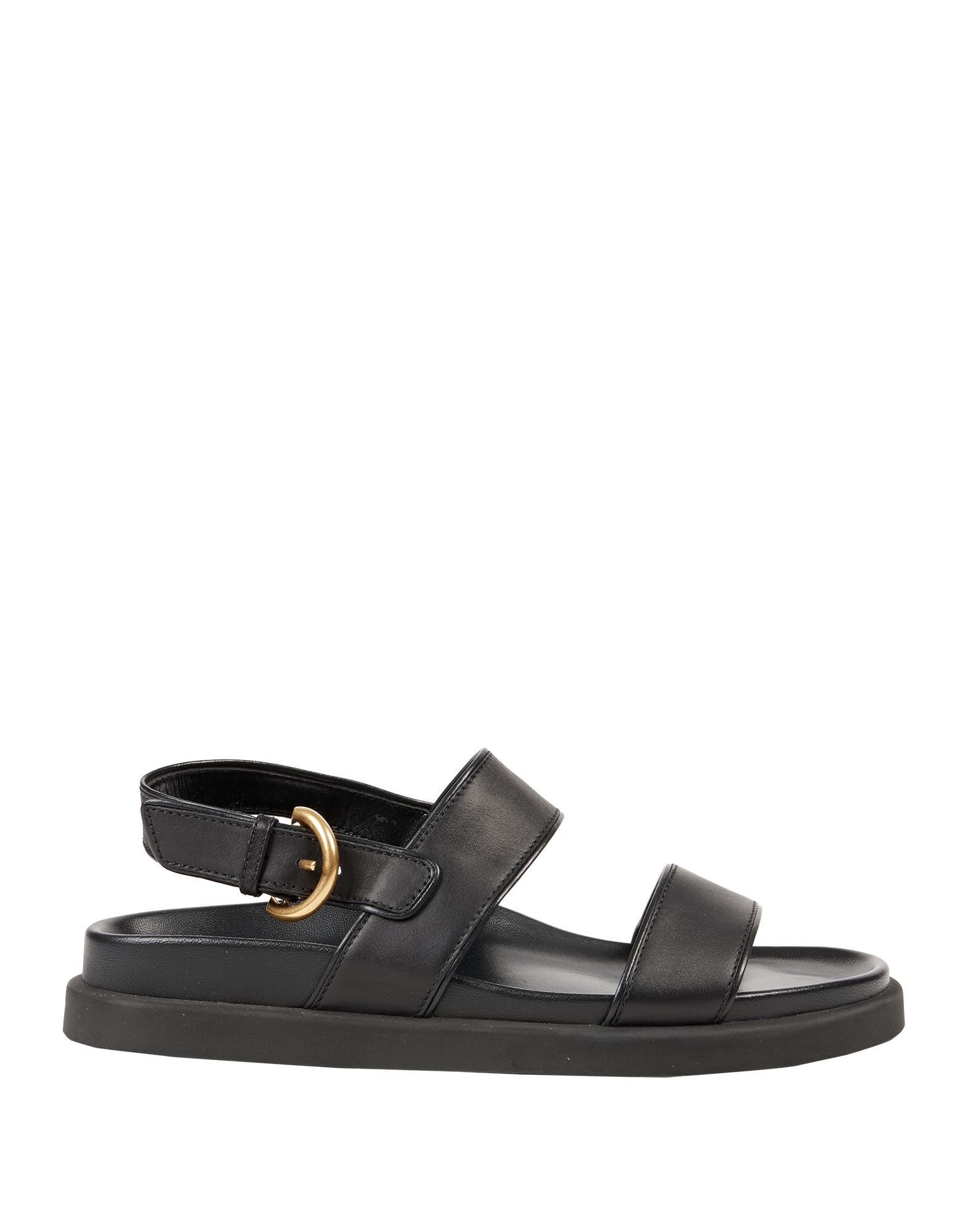 Gianvito Rossi Bilbao Leather Slingback Sandals In Black