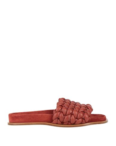 Chloé Woman Sandals Brick Red Size 7 Soft Leather