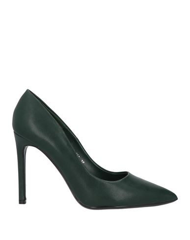 Francesco Milano Woman Pumps Dark Green Size 11 Soft Leather