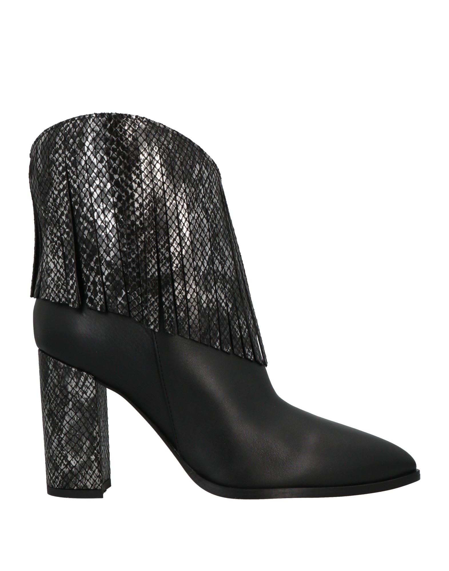Manila Grace Shoes Women's Black/silver Booties In Black