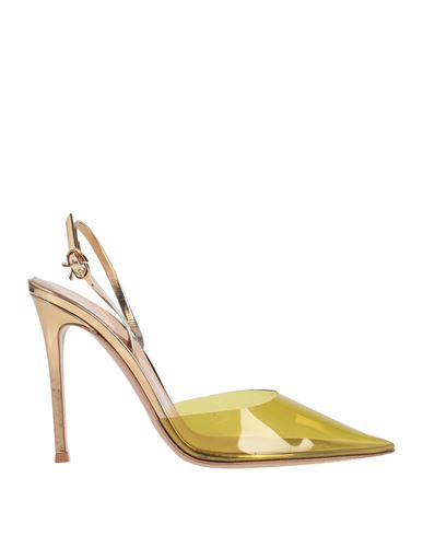 Gianvito Rossi Pointed-toe Leather Pumps In Yellow