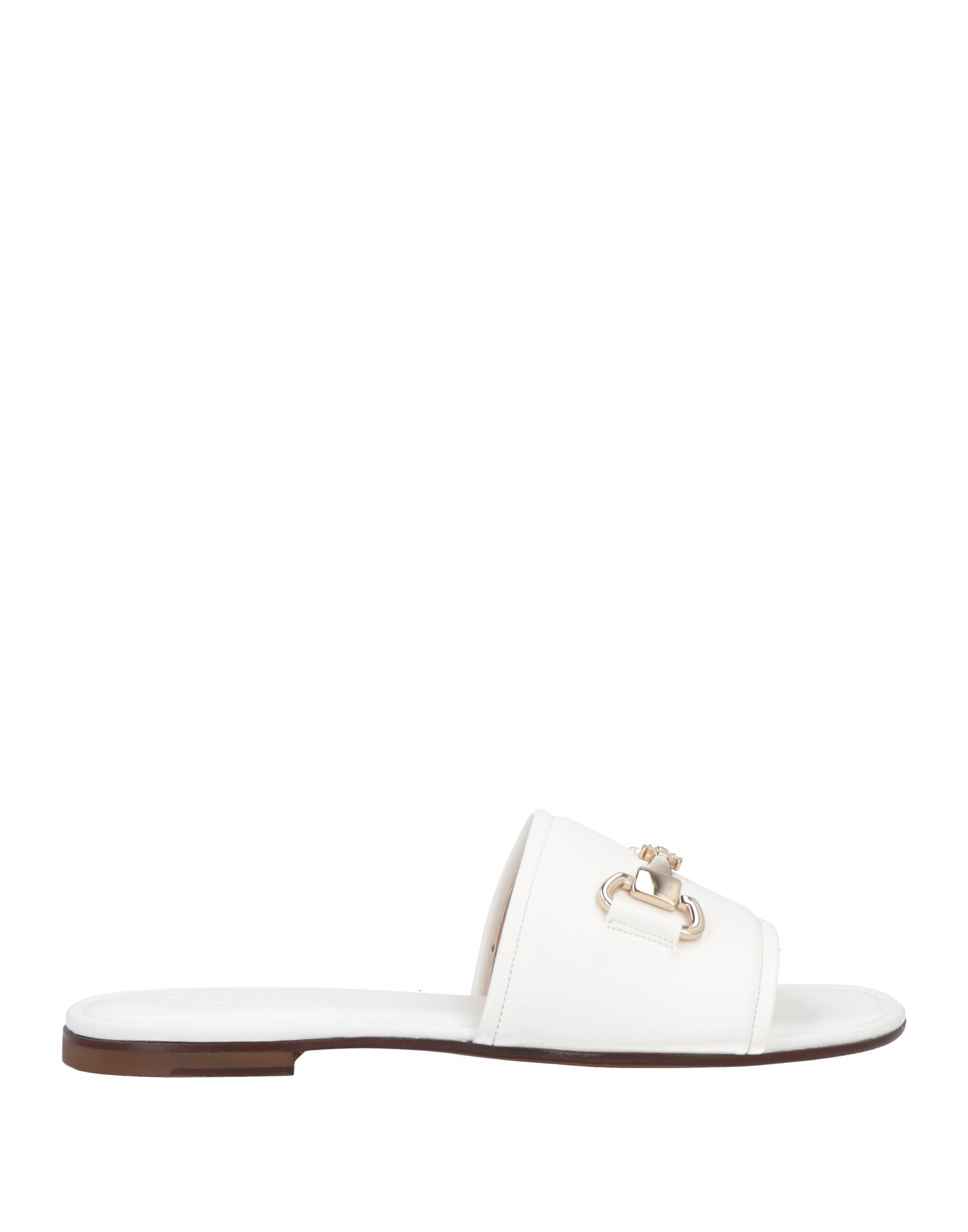 Shop Doucal's Woman Sandals White Size 6.5 Calfskin