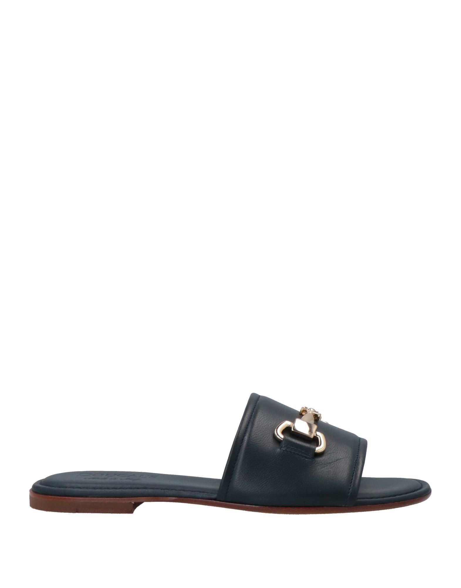 Doucal's Woman Sandals Navy Size 7 Calfskin In Navy Blue