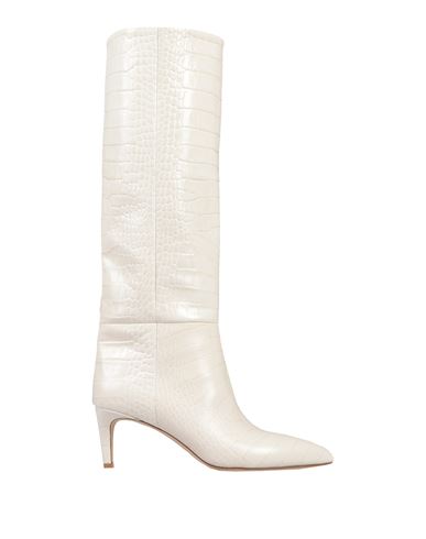 Paris Texas Leather Stiletto Boots In White