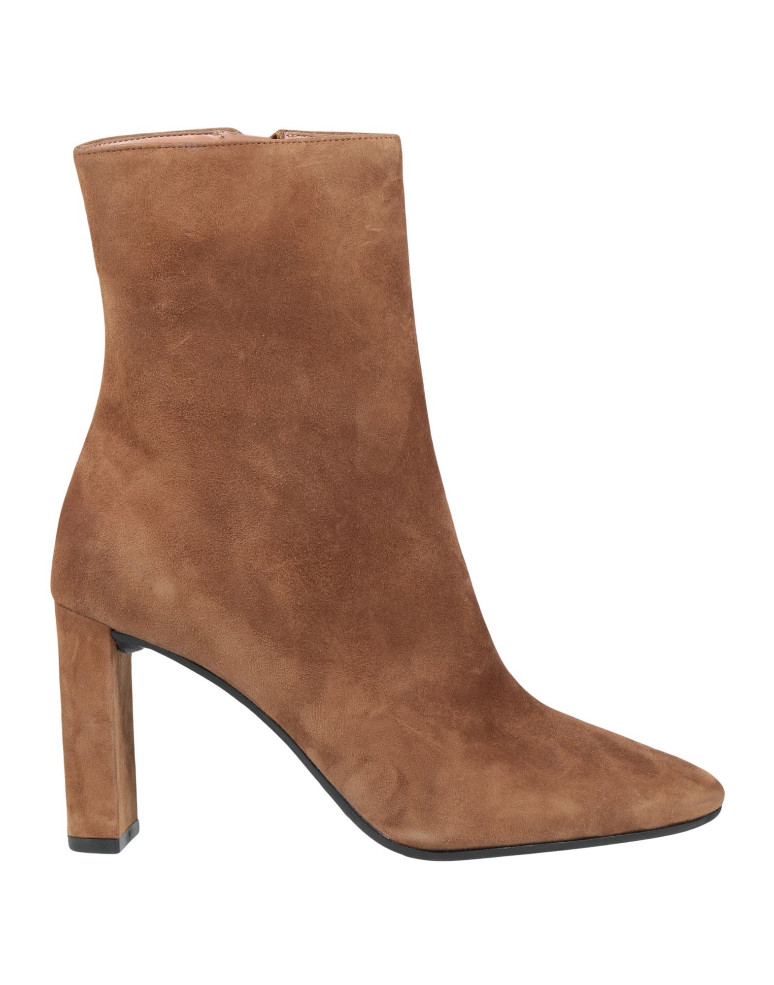 BIANCA DI BIANCA DI WOMAN ANKLE BOOTS CAMEL SIZE 10 SOFT LEATHER