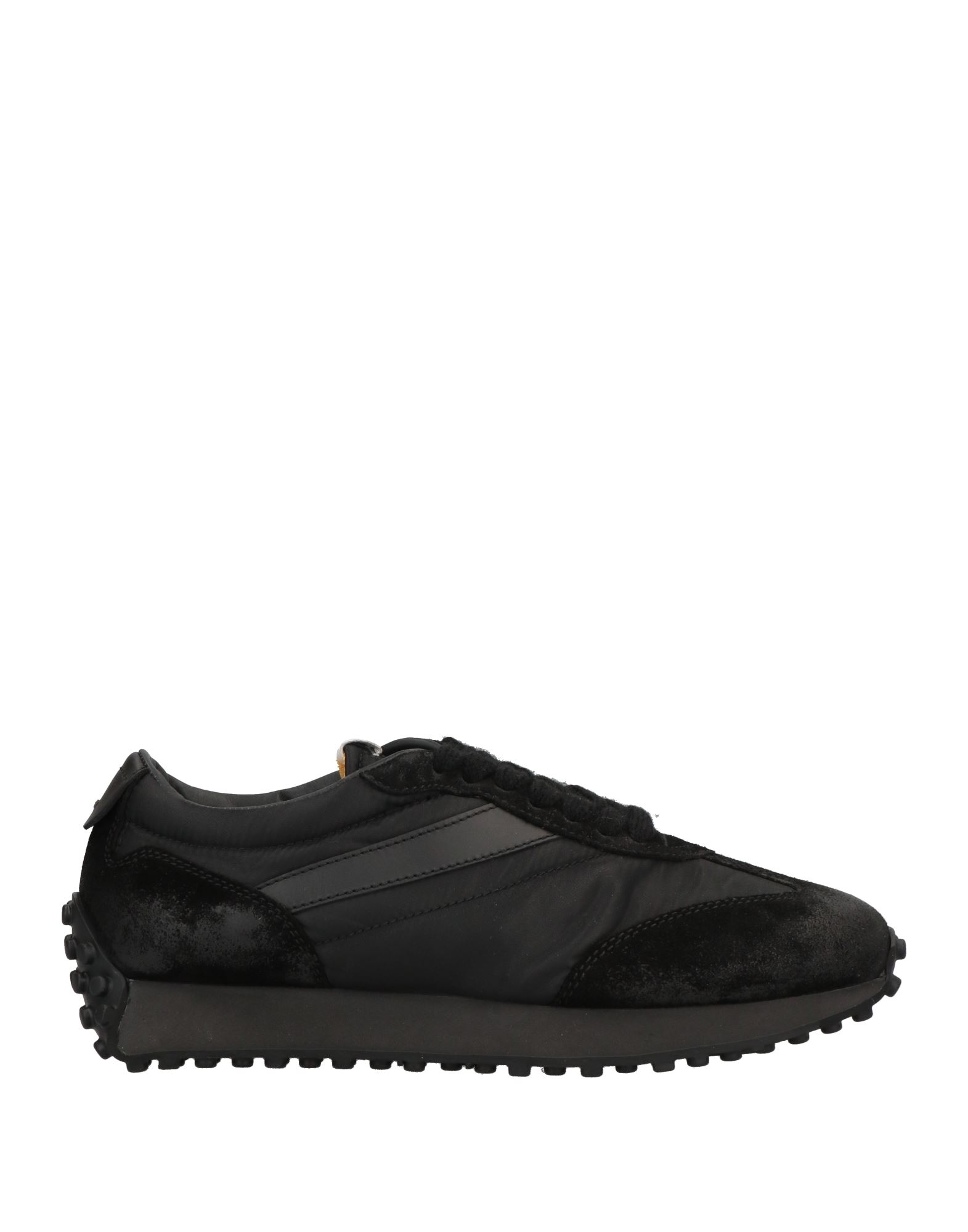 Shop Doucal's Man Sneakers Black Size 9 Soft Leather, Textile Fibers