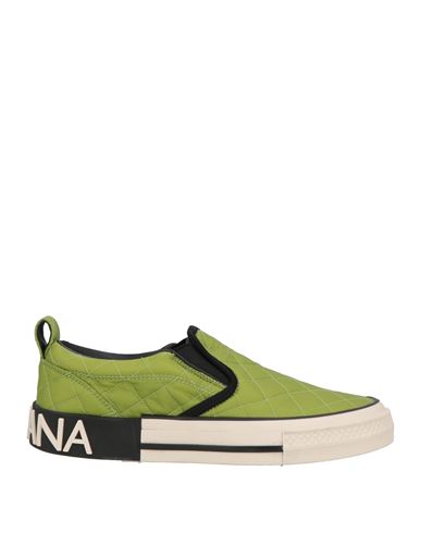 Dolce & Gabbana Woman Sneakers Light Green Size 8.5 Soft Leather, Textile Fibers