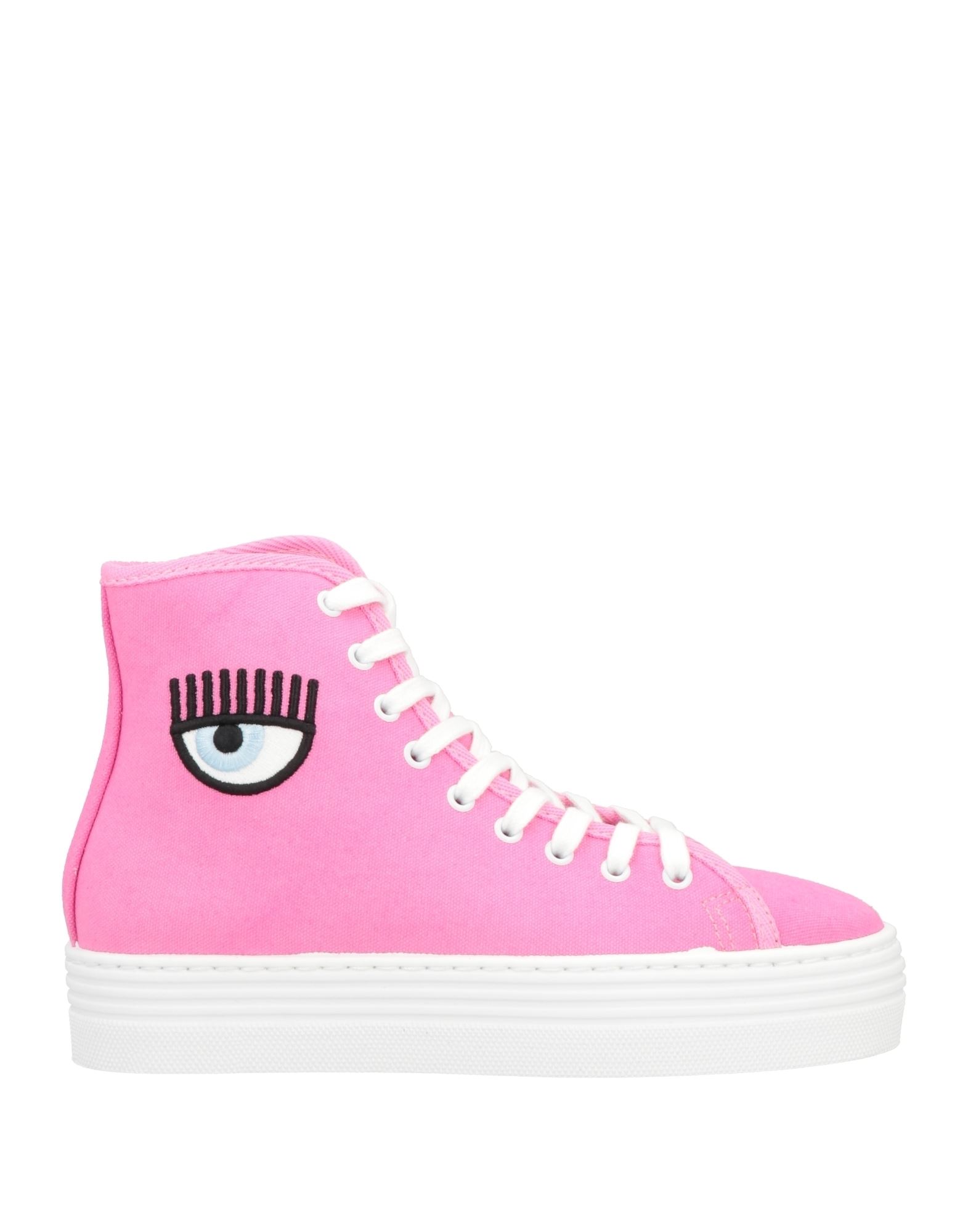 Shop Chiara Ferragni Woman Sneakers Fuchsia Size 10 Synthetic Fibers In Pink